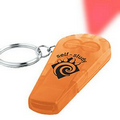 Orange Light Up Whistle Flashlight & Keychain